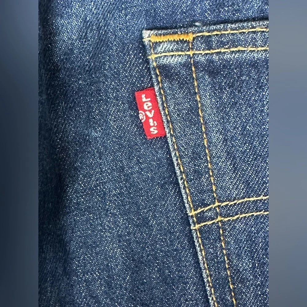 Levis 501 Jean 36x32 Indigo Darkwash Denim Straight‎ Leg Button Fly Classic Fit